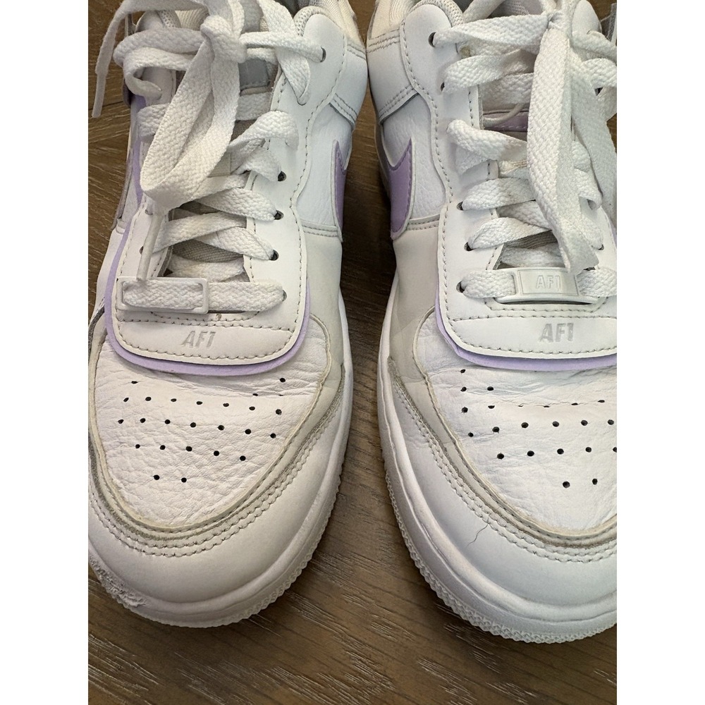 Nike Air Force 1 Shadow White Oxygen Purple Sneakers FN6335-102 Womens 8 - Picture 8 of 9